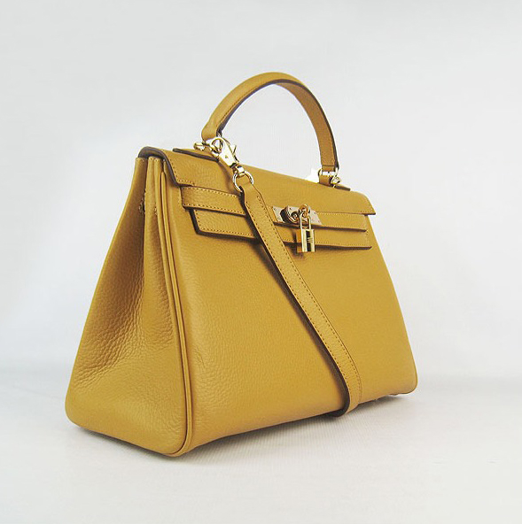 7A Replica Hermes Kelly 32cm Togo Leather Bag yellow 6108 - Click Image to Close